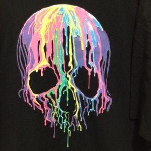 3XL Dia De Muertos Multi-Colored Skull T-shirt